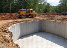 Pool construction site