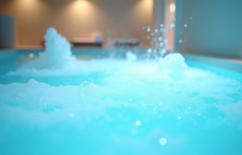 Hydrotherapy features in a modern spa