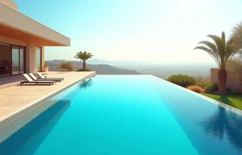 Infinity pool in Emirates Hills villa